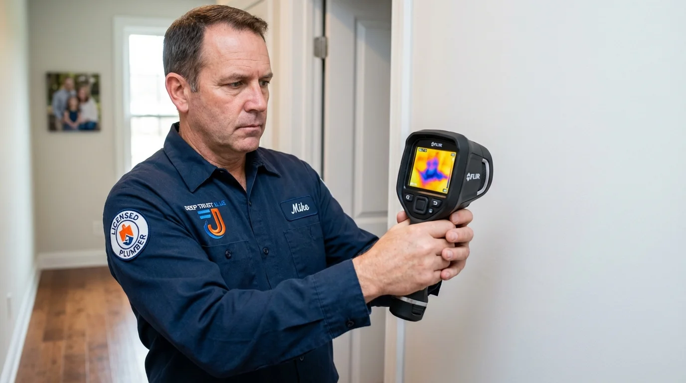 Thermal imaging leak detection by Johns Plumbing LLC in Saddle River